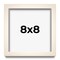 Square Minimalist White Picture Frame - UV Acrylic, Foam Board Backing, Hanging Hardware